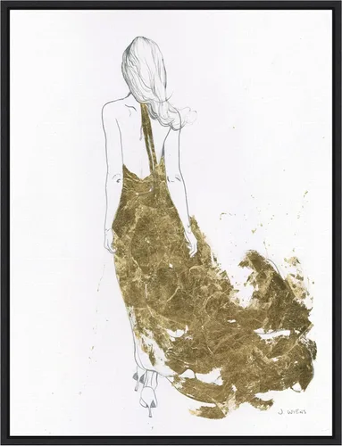 Vista 16 de Amanti Art Lienzo enmarcado para pared, 24 x 18 pulgadas, vestido dorado II por James Wiens, lienzo enmarcado para pared, obras de arte populares