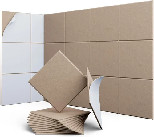 Vista 11 de Paneles hexagonales en forma de A, paquete de 12 paneles acústicos de alta densidad de 12 x 10 x 0.4 pulgadas para mejorar la reducción de ruido