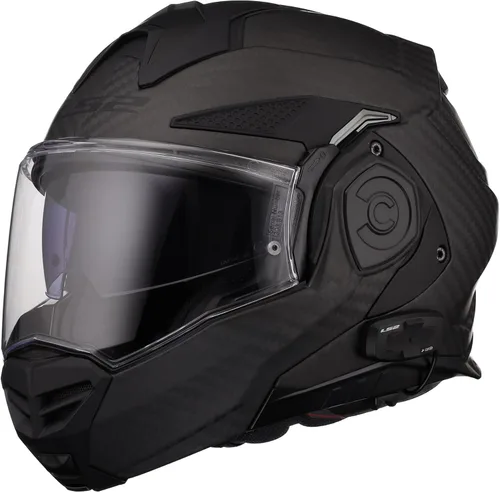 Vista 2 de Casco modular LS2 Helmets Advant X de fibra de carbono con Bluetooth Cardo 4X integrado