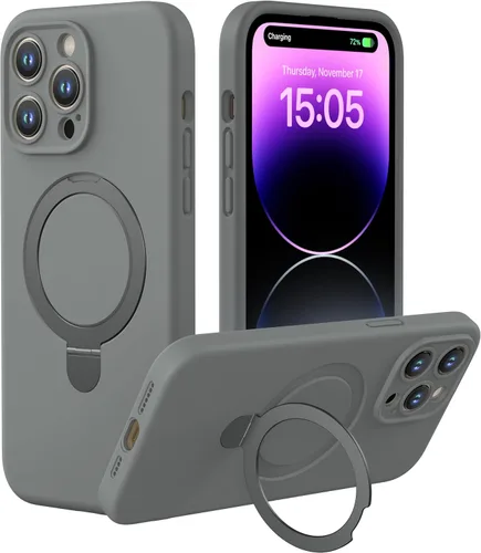 Vista 17 de CellEver Funda magnética fuerte para iPhone 14 Pro Max [para carga MagSafe] [protección de cámara] protección de alta resistencia, funda de silicona
