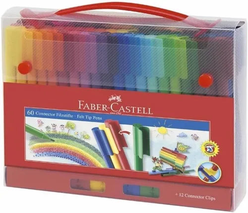 Vista 4 de Faber-Castell 155560 Conector de rotulador en estuche 60 piezas