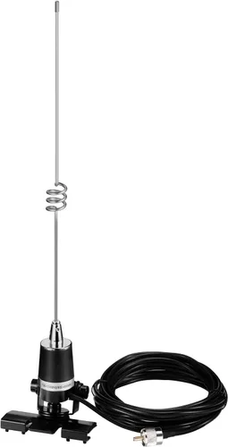 Vista 10 de Bingfu Antena de radio móvil VHF UHF 144/430MHz Banda dual 136-174MHz 400-470MHz Radio jamón para vehículo Antena de montaje NMO para coche, camión