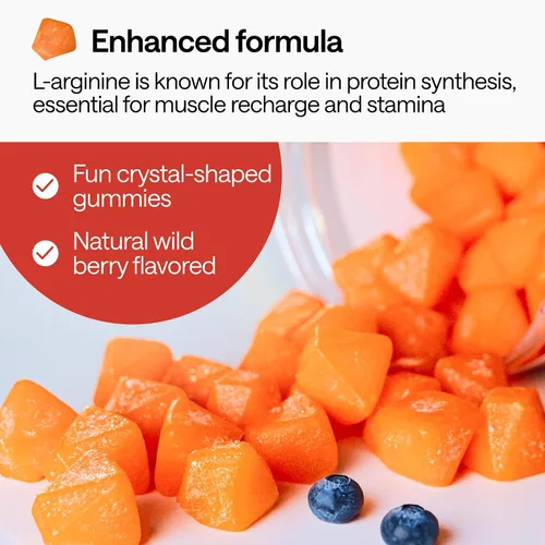 Vista 5 de Gomitas de monohidrato de creatina 0.18 oz – 5X energía con B12, B6 y L-Arginina – Construye músculo y fuerza – Suplemento de gimnasio – Creatina