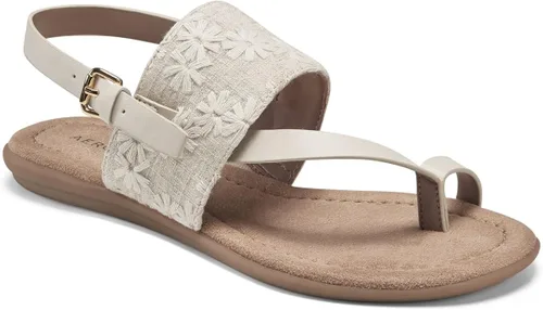 Vista 6 de Aerosoles Sandalias planas AWA para mujer, 9, Marfil