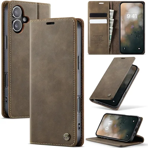 Vista 92 de Funda tipo cartera para Samsung Galaxy Z Fold 7 de piel con tarjetero y función atril, cierre magnético, bloqueo RFID, TPU a prueba de golpes, Negro