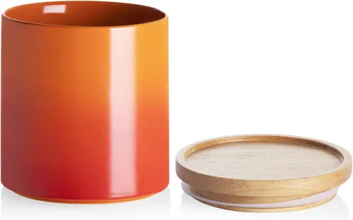 Vista 70 de Recipientes de cocina Sweejar, tarro de almacenamiento de cerámica para alimentos, recipientes apilables con tapa hermética de madera para servir