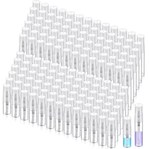 Vista 16 de Zhehao 1 mini botellas de spray de 0.2 fl oz de vidrio transparente para perfume, atomizador de perfume de niebla fina, portátil, recipientes vacíos