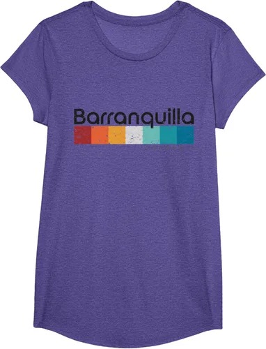 Vista 20 de Barranquilla Colombia - Camiseta de diseño vintage de estilo retro, Blanco, S