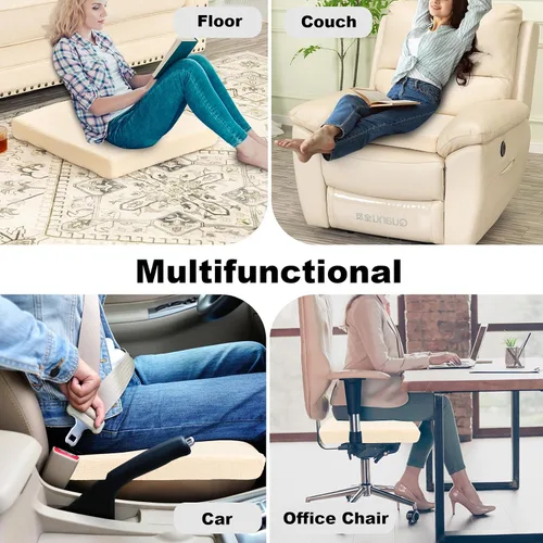 Vista 8 de Eco-Ancheng Cojín de asiento reclinable para personas mayores, cojín cuadrado grande para sillas reclinables, almohadillas para personas mayores