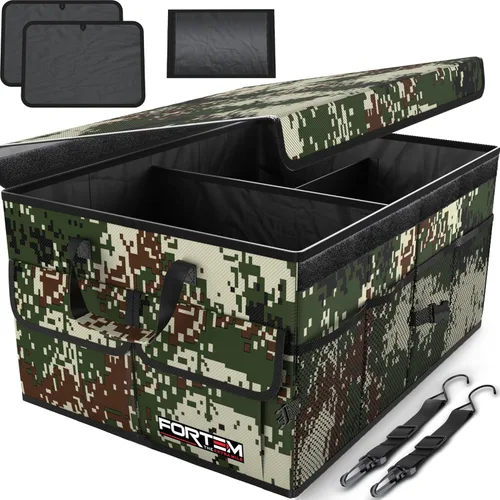 Vista 18 de FORTEM Organizador de maletero para SUV, organizador de maletero de automóvil, almacenamiento plegable, accesorios de coche para mujeres y hombres