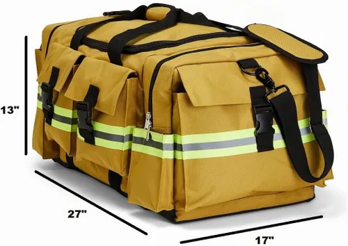 Vista 2 de LINE2design Elite - Bolsa de equipo de bomberos con correa para el hombro, color amarillo