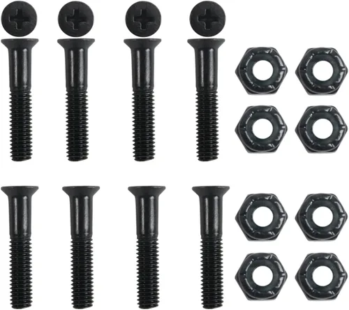 Vista 3 de Kit de actualización de hardware para monopatín - ABEC 5 rodamientos, elevadores, hardware de 1 pulgada, tuercas