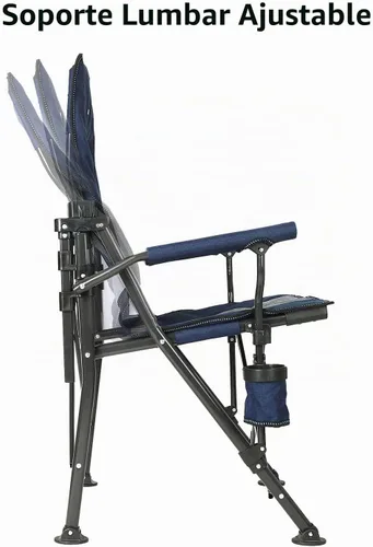 Vista 3 de ROCK CLOUD Silla plegable para acampar, sillas de campamento con soporte