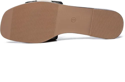Vista 4 de Athlefit Sandalias planas para mujer, cómodas sandalias elegantes para el verano 2025