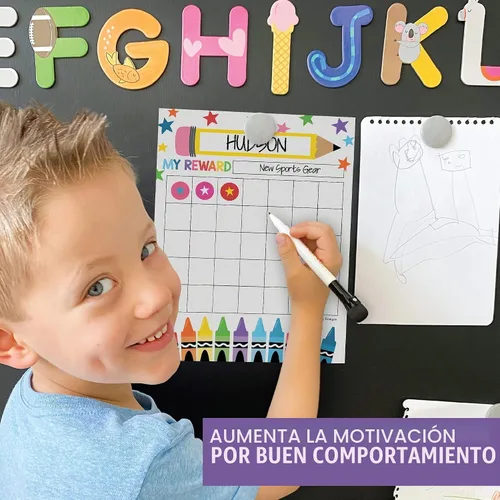 Vista 8 de Tabla de pegatinas para el comportamiento de los niños en casa y gráficos Clásico colorido