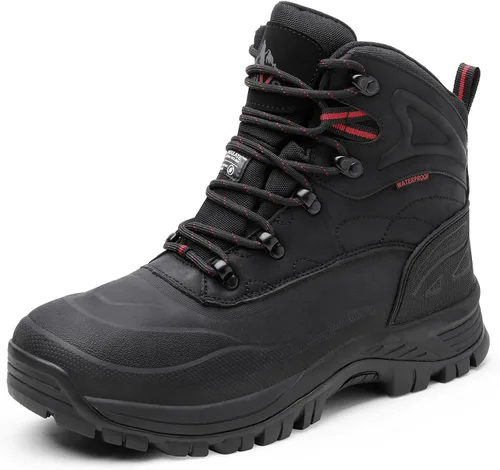 Vista 9 de NORTIV 8 Botas de nieve de invierno impermeables para hombre negro (black/1)