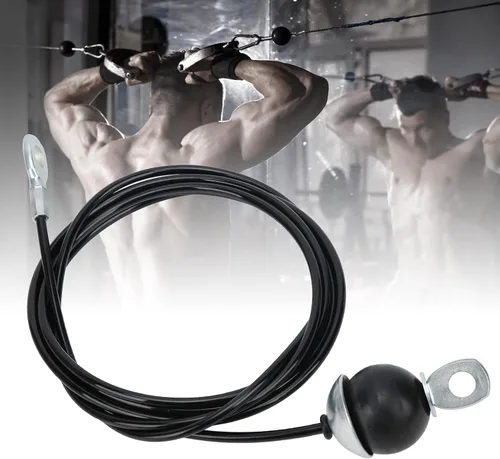 Vista 6 de Gym Cable Wire Rope,Fitness Pulley Replacement Cable, Safe and Easy to Install Heavy Duty Steel Wire Rope for Home Gym Fitness,Specialty