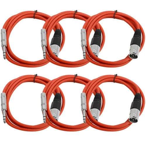 Vista 26 de Seismic Audio SATRXL-M2Black6 - Cable de conexión XLR macho a TRS de 2 pies, color negro