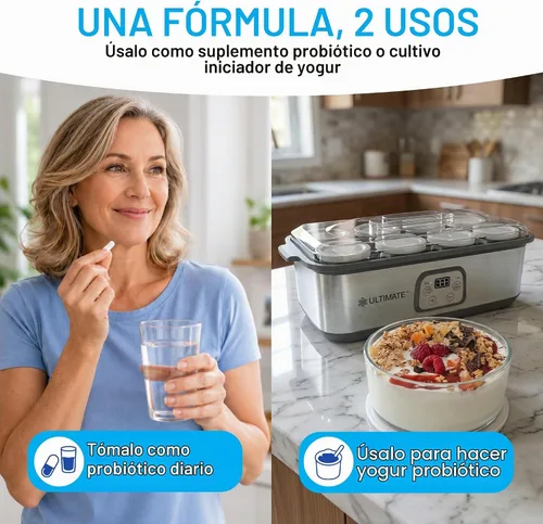 Vista 6 de Ultimate L. Gasseri Probiotic 10 mil millones de UFC, Lactobacillus Gasseri Yogurt Starter para Super Gut Yogurt, Suplemento de salud intestinal