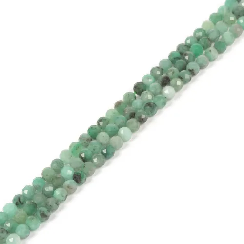 Vista 66 de Cuentas Redondas Facetadas de Ópalo Verde de 4 mm Sueltas de 16 Pulgadas para Hacer Joyas
