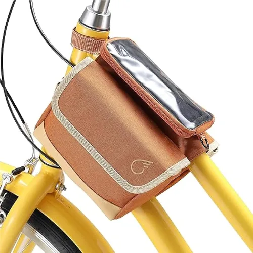 Vista 12 de sixthreezero Bolsa de bicicleta de montaje en marco, bolsa universal impermeable para bicicleta, bolsas de almacenamiento de carga de doble cara