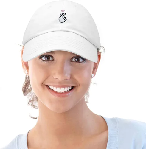 Vista 5 de Kpop coreano Love Snap Finger Hand Heart Hat Son Hatu Gorra de béisbol bordada para mujer