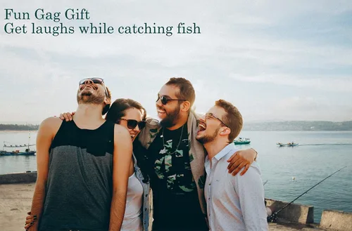 Vista 3 de Señuelos de Pesca Regalo de Broma para Hombres, Regalo de Elefante Blanco Día del Padre Pescador Pescadores Señuelos de Cucharas con Lentejuelas