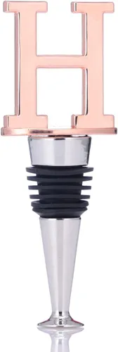 Vista 11 de Tapones de vino, tapones reutilizables para botellas de vino, chapado en oro rosa, tapón de vino con letra, regalo perfecto para vino, amplio uso