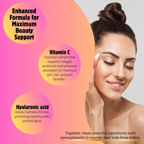 Vista 6 de Péptidos de colágeno de 1 libra – Colágeno bovino 100% hidrolizado – Sin OMG, 0.53 oz por porción – Apoya la piel, el cabello y las articulaciones