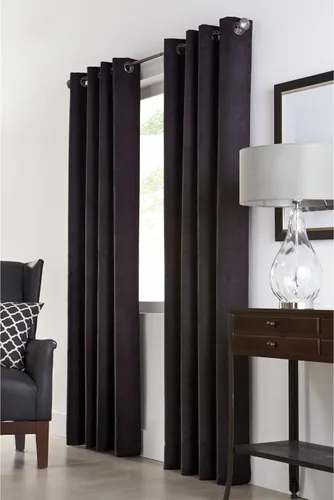 Vista 11 de Loft Living Nova Total Blackout - Cortina de gamuza sintética tejida, 54 x 84 pulgadas, color negro