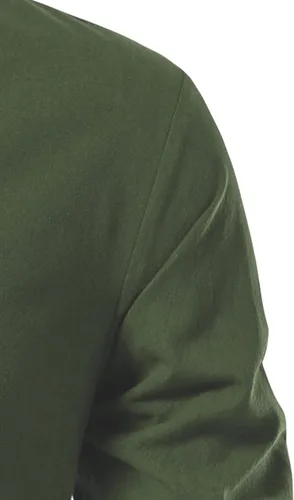 Vista 5 de LucMatton - Camisas de manga larga de estilo retro de algodón 100 para hombres de estilo medieval vikingo o hippie