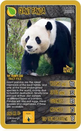 Vista 2 de Top Trumps Juego de cartas Awsome Animals - Juegos familiares para niños y adultos - Juegos de aprendizaje - Juegos de cartas para niños para 2