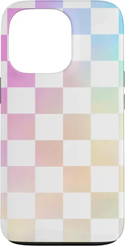 Vista 10 de Pastel Rainbow Checkerboard Checker Checked Pattern Case for iPhone 17