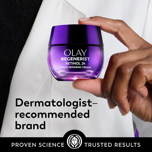 Vista 11 de Olay Crema de noche de retinol para mujeres, hidratante facial antienvejecimiento, sin fragancia, no grasa, antiarrugas, líneas finas suaves
