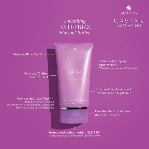 Vista 2 de Alterna Caviar - Mantequilla suavizante antienvejecimiento antiencrespamiento, protege el cabello del peinado del calor y la humedad, sin sulfatos