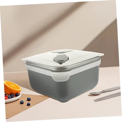 Vista 7 de UPKOCH Tazón de fideos instantáneos con tapa, loncheras cuadradas para ramen con tapa, cuencos con tapas, cuenco de fideos antiquemaduras, cuencos