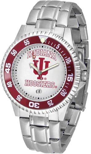 Vista 24 de SunTime Reloj de cuarzo de 1.575 in para hombre, correa de acero inoxidable de 0.787 in, esfera Gameday