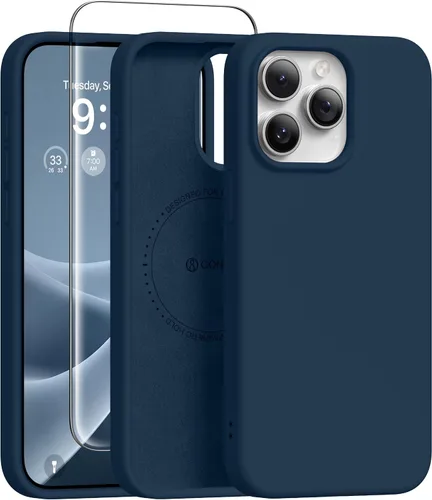Vista 128 de GONEZ Funda magnética para iPhone 12 Case / 12 Pro Case, compatible con MagSafe, [protector de pantalla + protector de lente de cámara], funda