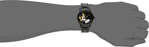Vista 2 de Disney Mickey Mouse - Reloj analógico de cuarzo para adultos, Negro, Movimiento de cuarzo