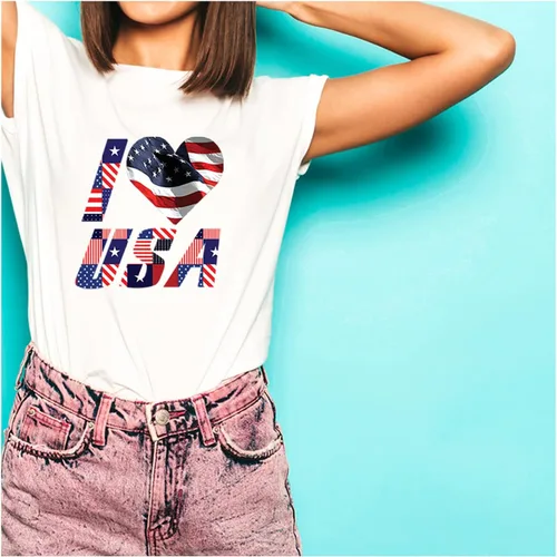 Vista 3 de HTV4U American Theme - Vinilo de transferencia de calor con estampado (4 de julio, 18.5 x 12 pulgadas), vinilo para planchar, película de papel