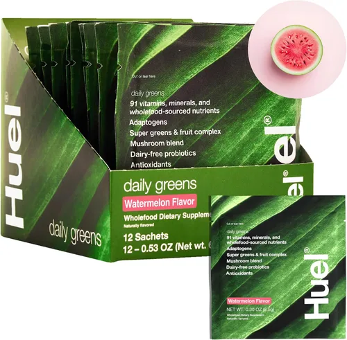 Vista 9 de Huel Daily Greens Superfood Greens Powder 12 paquetes de porciones individuales