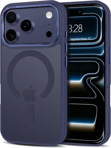 Vista 62 de Anuck - Funda magnética para iPhone 11 compatible con MagSafe, carcasa trasera mate translúcida dura, borde de TPU, delgada, resistente a impactos