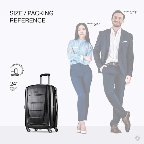 Vista 306 de Samsonite Winfield 2 Equipaje rígido con ruedas giratorias, Azul profundo, Juego de 3 piezas (20/24/28)
