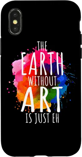 Vista 5 de Funda para iPhone 16 Earth Without Art Is Just Eh, artista de pintura, juego de palabras, arte