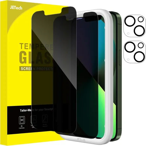 Vista 29 de JETech Protector de pantalla de privacidad para iPhone 11 de 6.1 pulgadas con protector de lente de cámara, película de vidrio templado antiespía