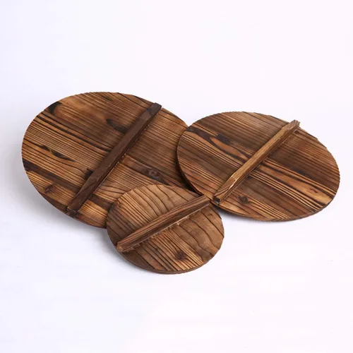 Vista 5 de Cabilock Tapa de olla de madera, protector de salpicaduras de aceite para cocinar, diseño elegante que retiene el vapor evita quemaduras