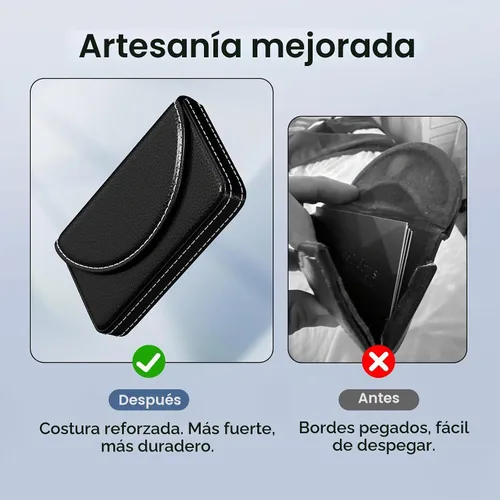 Vista 3 de MaxGear Estuche Porta Tarjetas de Presentación, Estuche de Tarjetas de Presentación de Cuero PU para Bolso, Billetera Porta Tarjetas de Presentación