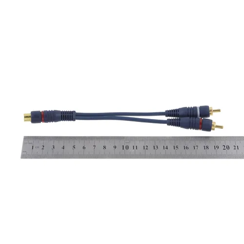 Vista 4 de Antrader 7.87 pulgadas 1 hembra a 2 macho RCA Y cable divisor para audio