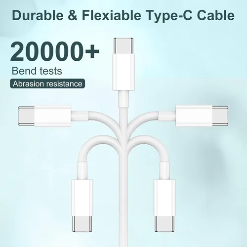 Vista 4 de Cable de carga rápida USB C a C de 240 W de largo de 10 pies, cable de carga tipo C a C para Apple iPhone 17 Pro Max/17 Air/16 Pro Max/16 Plus/15