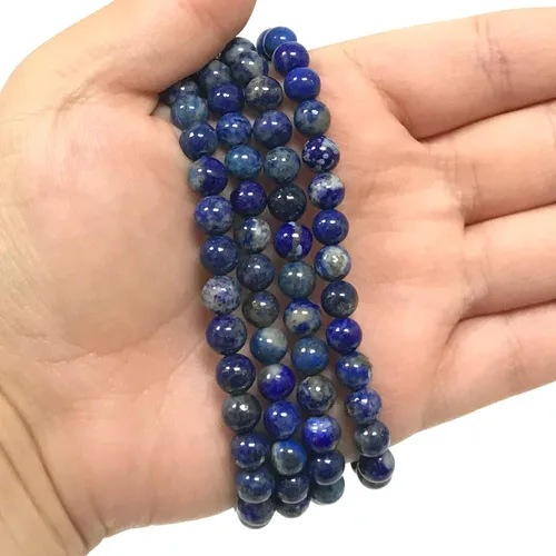 Vista 128 de Gem Avenue Handmade Round Bead Stretch Bracelet Unisex Natural Stone Beaded Jewelry for Men & Women, Elastic Wristband for Daily Wear